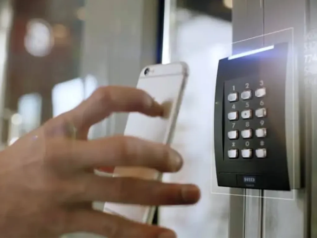 Modern access control intercom system installed at a gated community in Frisco.