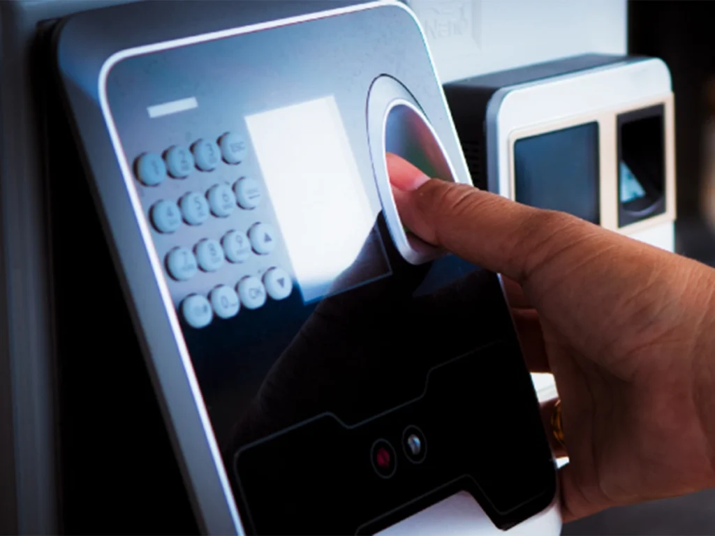 Advanced access control system with biometric and cloud-based features for enhanced security.