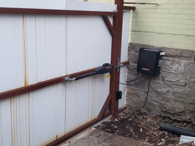 Modern automatic gate installed at a residential property in Southlake, TX, enhancing security and curb appeal