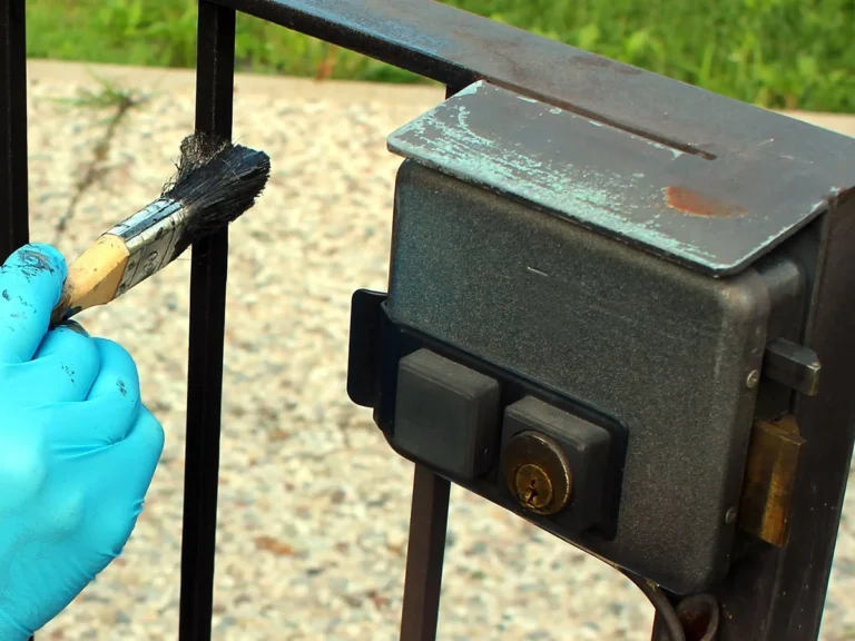 Technician providing the best iron gate maintenance care in Farmers Branch