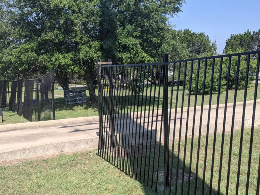 Driveway security gate installation at a commercial property in Wylie, TX