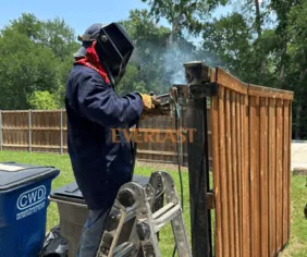 Custom driveway gate design for a Denton Texas property