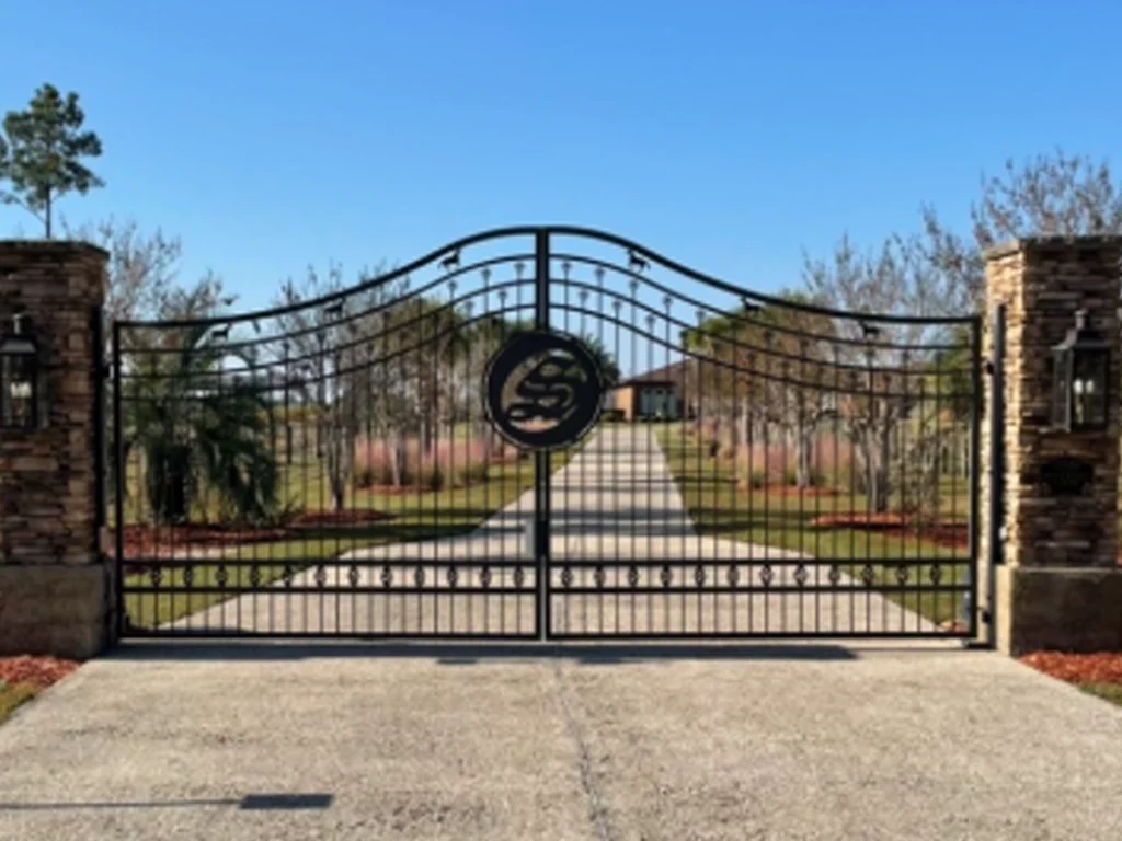 Custom Gate Installation Fort Worth on a modern driveway gate in Fort Worth TX