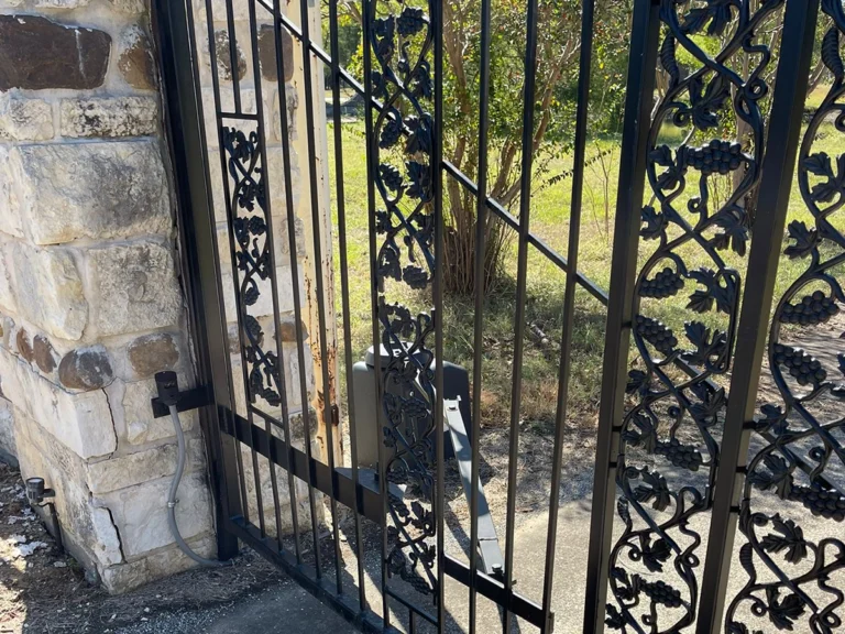 Custom gate design in Houston showcasing modern and ornate styles