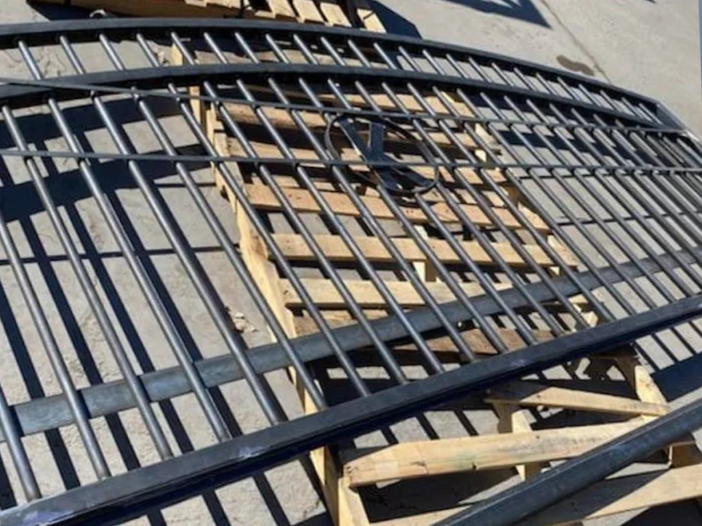 Custom iron gate design trends installed at a Richardson, TX home