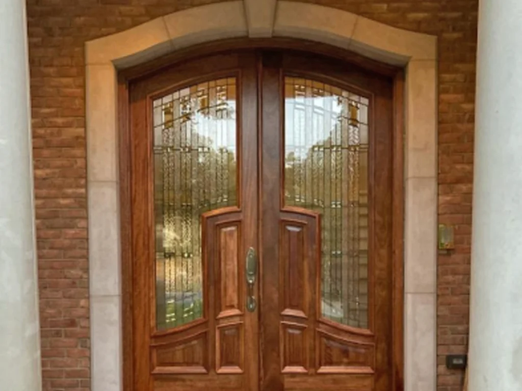 Custom Wood Gate Design for a luxury San Antonio home entrance
