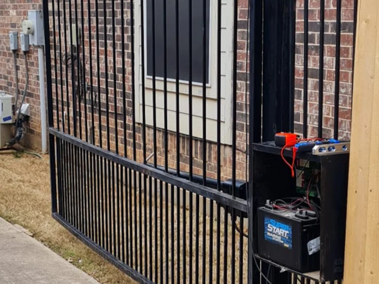Custom electric gate installed by Everlast Gates & Fence in Plano, TX