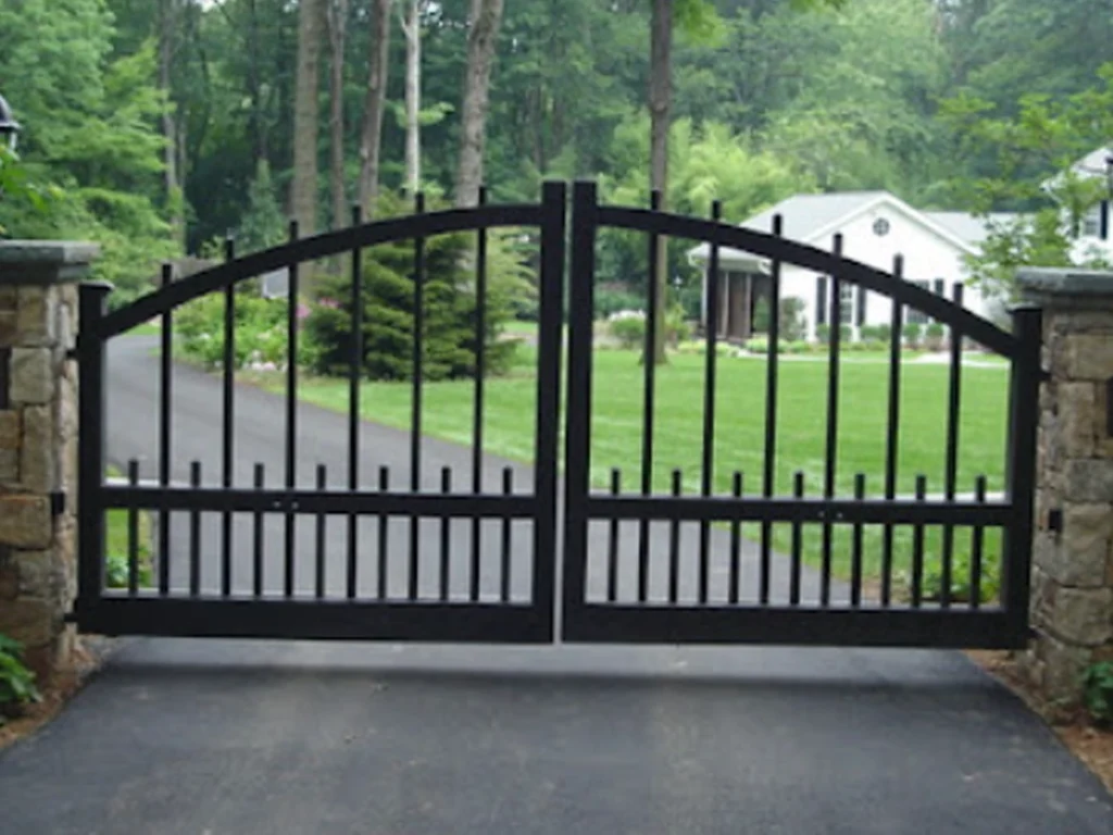 Elegant entryway swing gate in Richardson TX home entrance