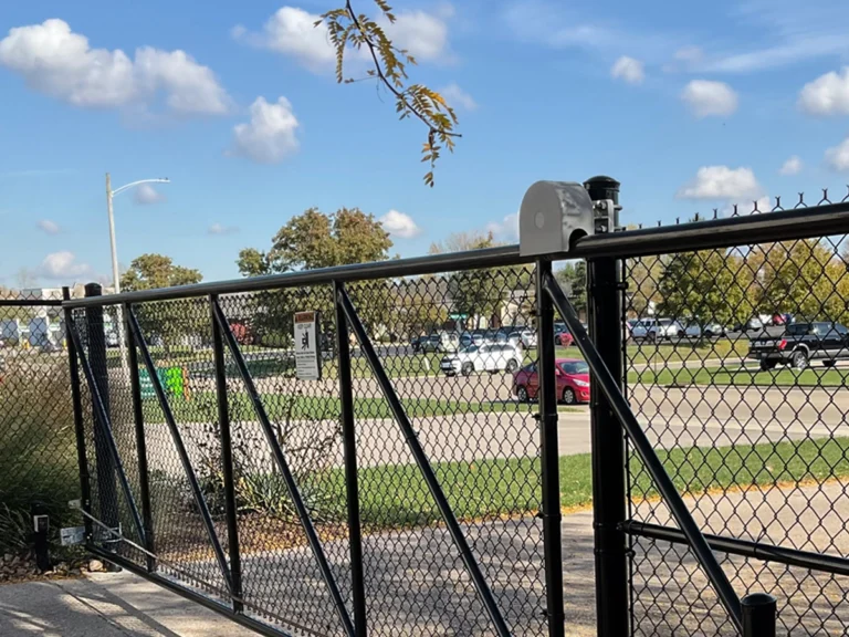 Commercial sliding gate installation by Everlast Gates & Fence in San Antonio