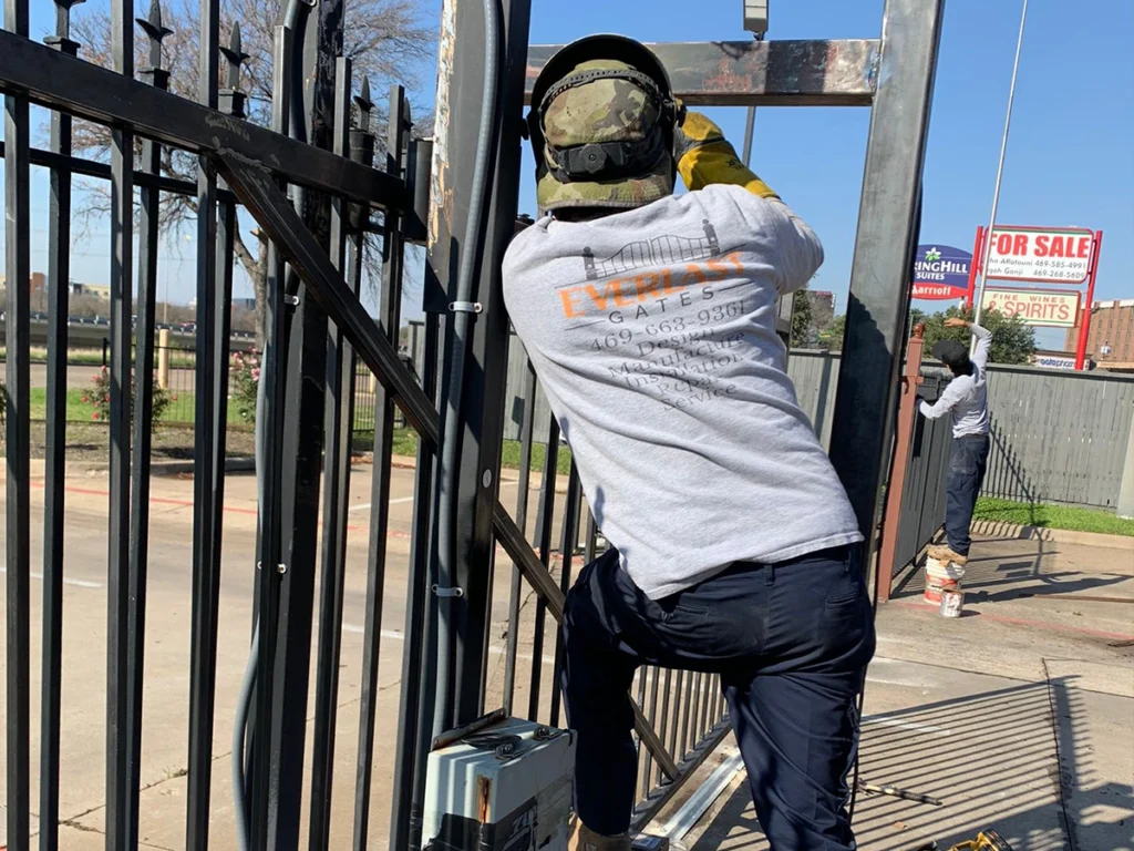 Commercial gate installation in Carrollton