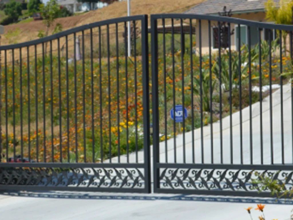 Farmers Branch Gate Repair for a damaged driveway gate that still has strong repair potential