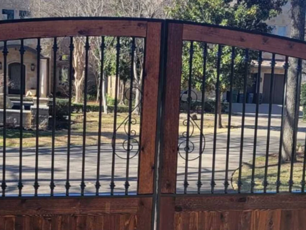 Residential gate in a Frisco, TX gated subdivision enhancing security and aesthetics