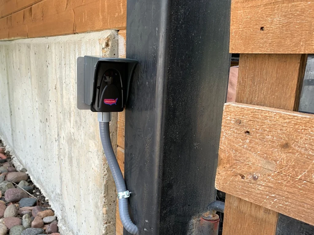 Modern gate intercom system installed at a residential property in Farmers Branch, TX