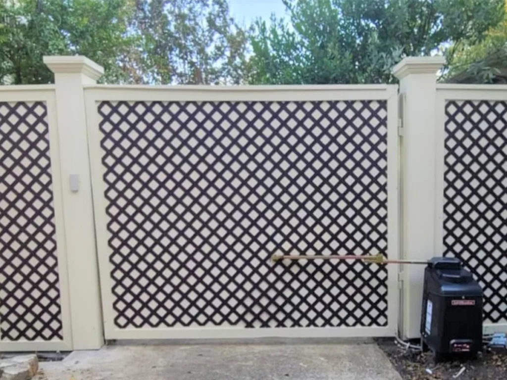 Secure home with a modern call entry gate system in Frisco, TX