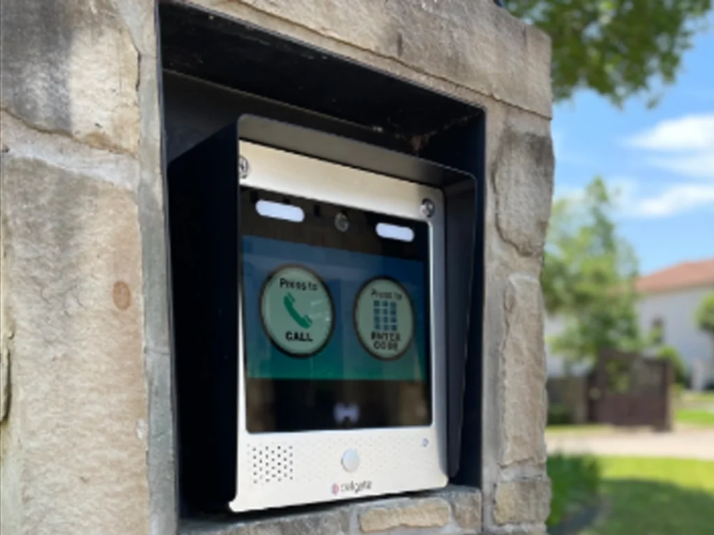 Modern call entry gate systems in Fort Worth with visitor communication and secure access control