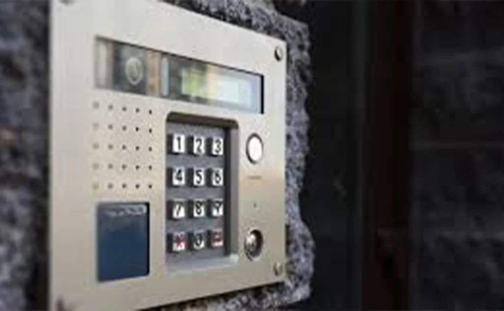 A modern Intercom systems security installed in a San Antonio home
