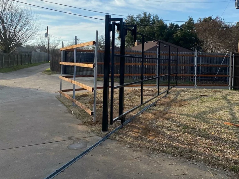 Sliding Fence Gate Installation in Carrollton by Everlast Gates & Fence