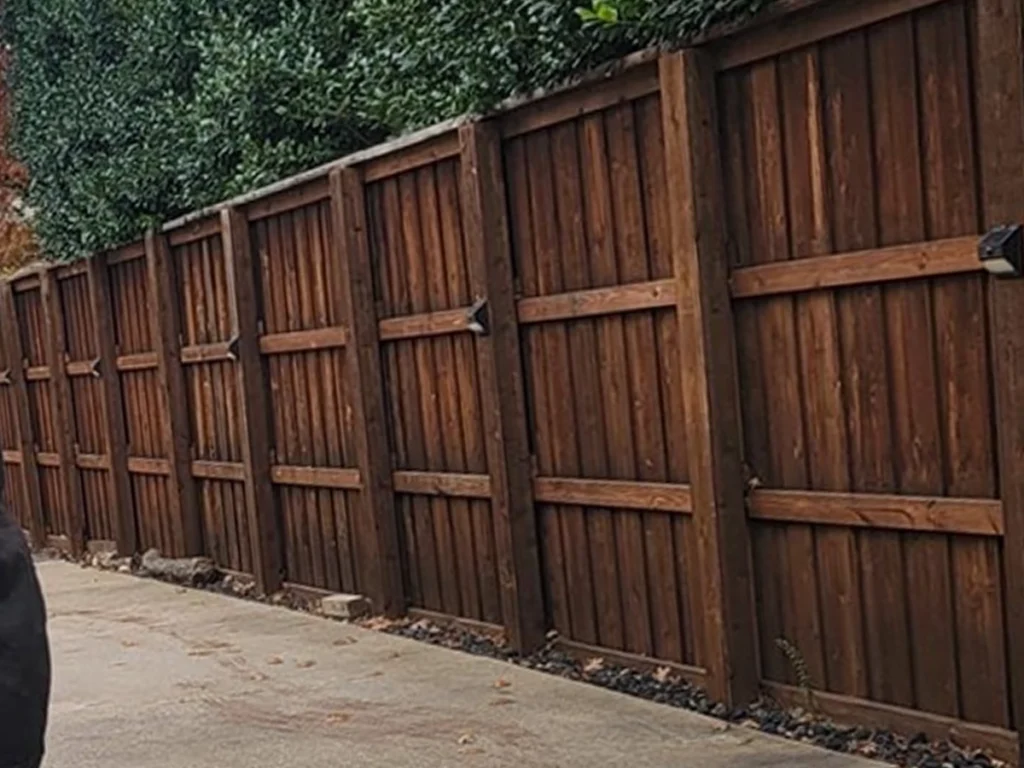 Restoring a wood fence gate with Everlast Gates & Fence in Fort Worth