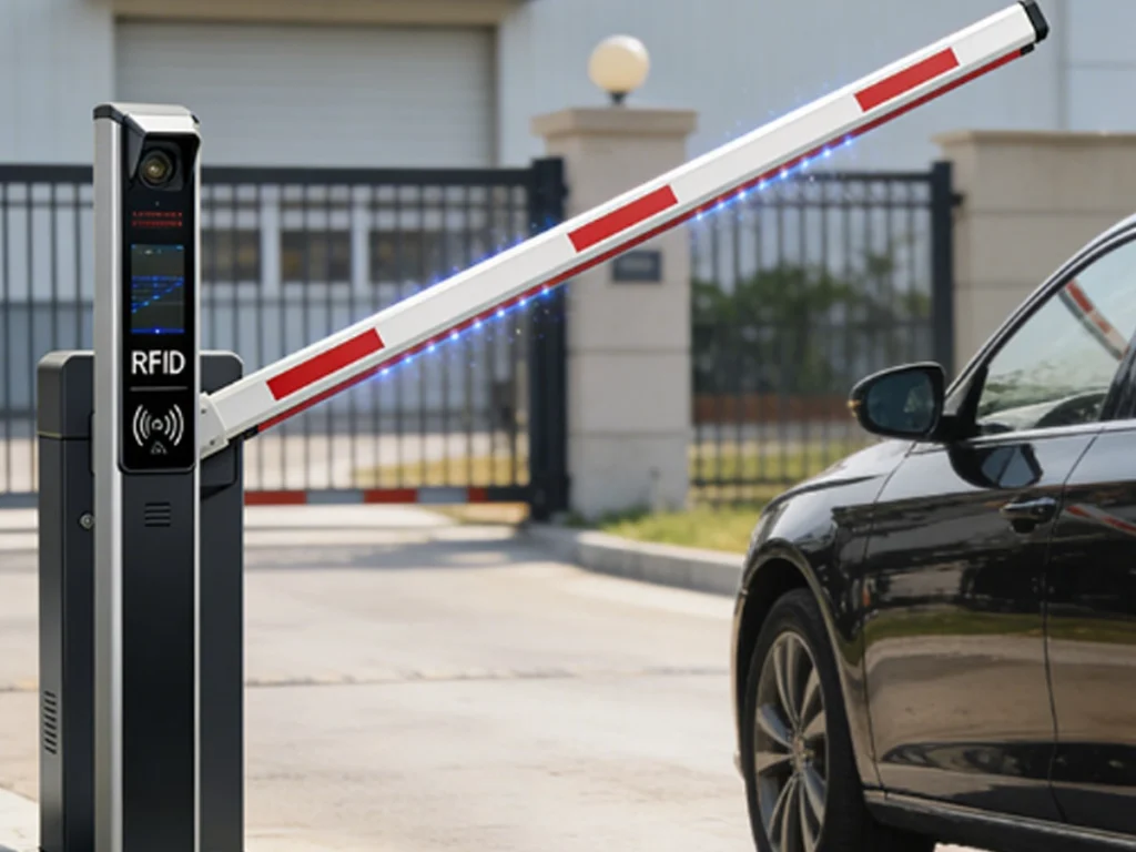 Automated commercial gate with RFID access control in Dallas
