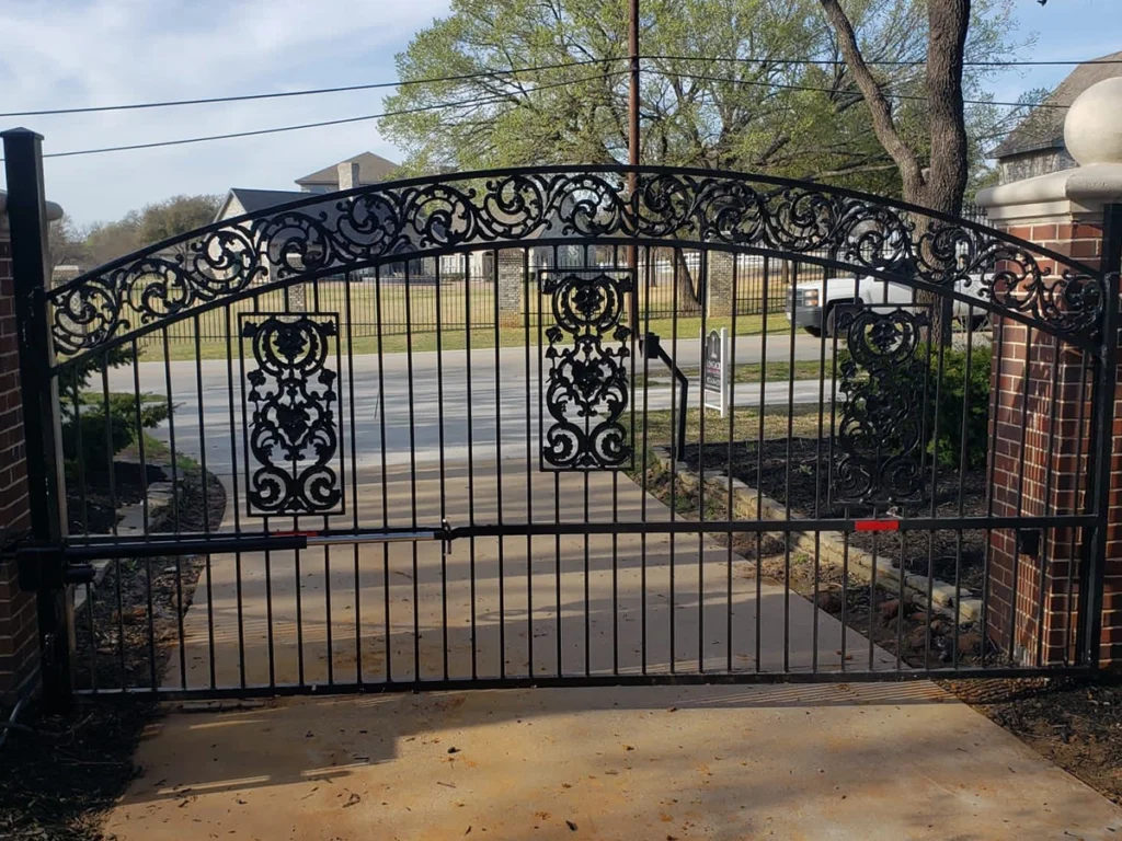 Residential gate installation in Southlake for enhanced home security and privacy