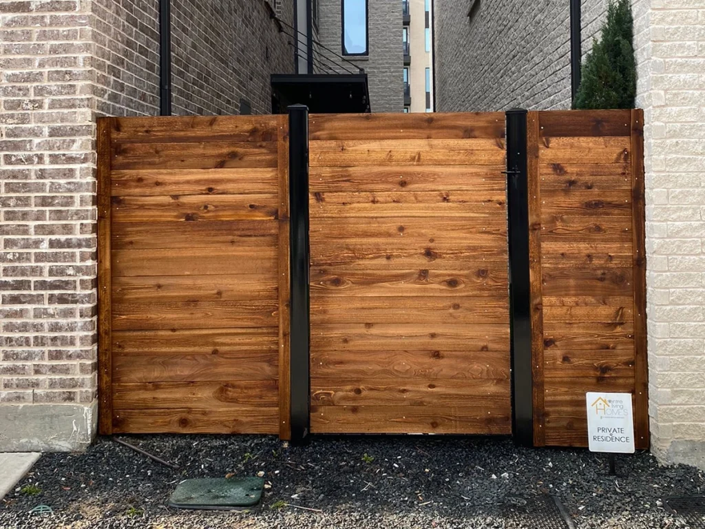 Residential gate installation in Wylie, TX, enhancing security and curb appeal