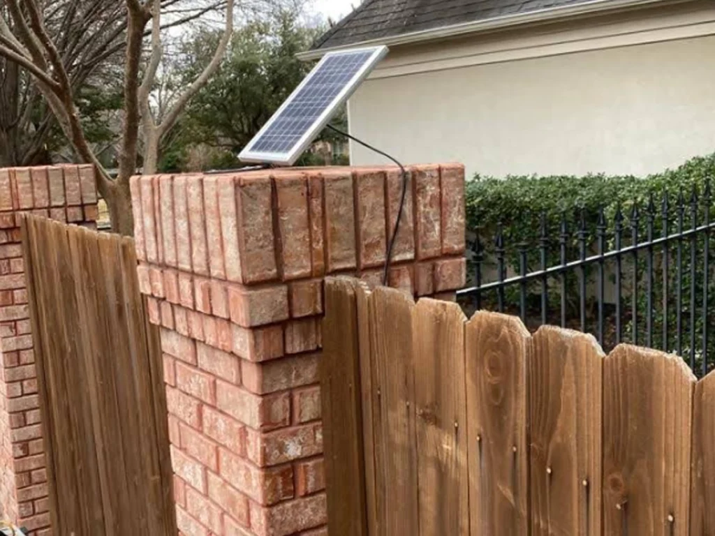 Solar Gate Panels in Carrollton TX by Everlast Gates & Fence