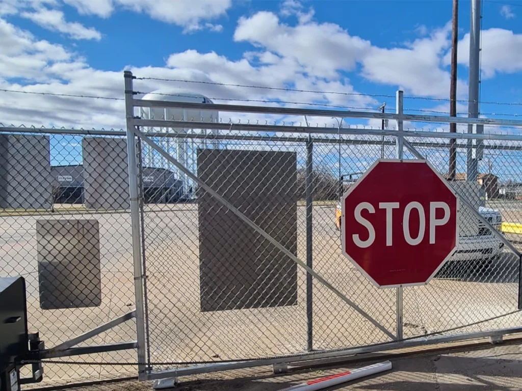 Commercial fencing installation by Everlast Gates & Fence in Garland, TX.