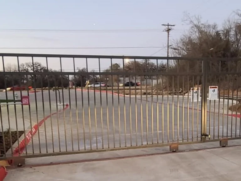 Modern sliding gate installation in Wylie, TX by Everlast Gates & Fence