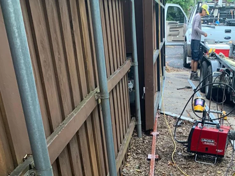 Sliding gate installation in Wylie TX by Everlast Gates & Fence