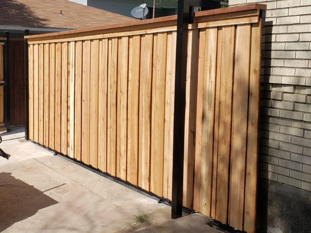Custom sliding gate installation in Southlake home by Everlast Gates & Fence