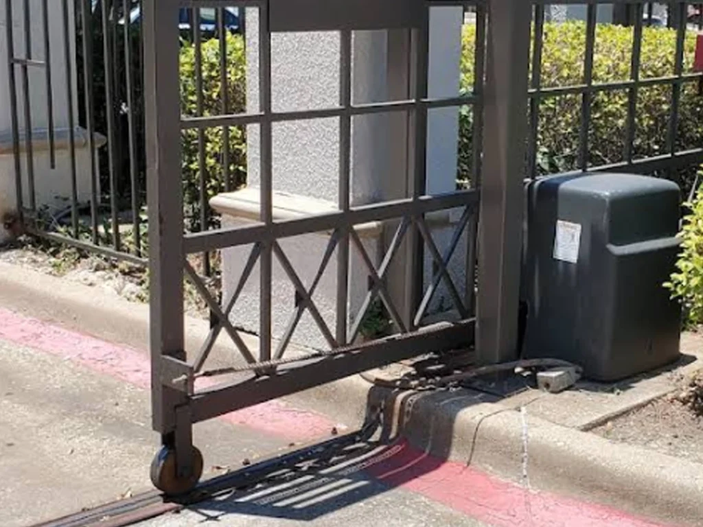 Sliding gate installation in Fort Worth for family security and convenience by Everlast Gates & Fence