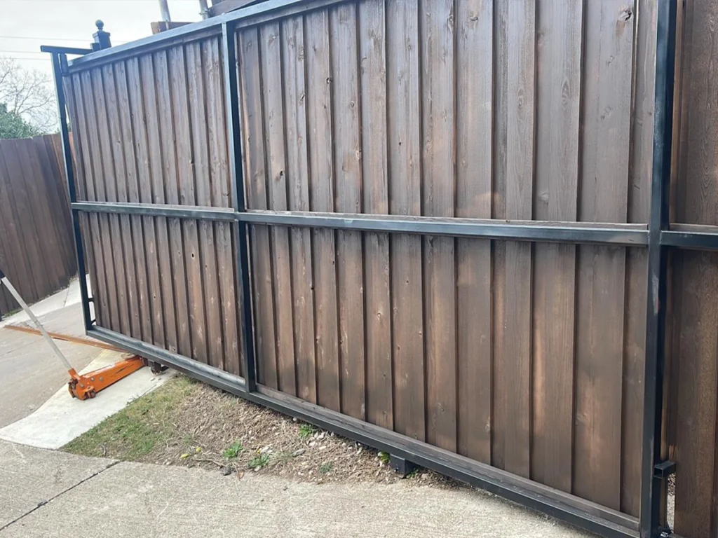 Sliding gate installation for enhanced security and convenience in San Antonio by Everlast Gates & Fence