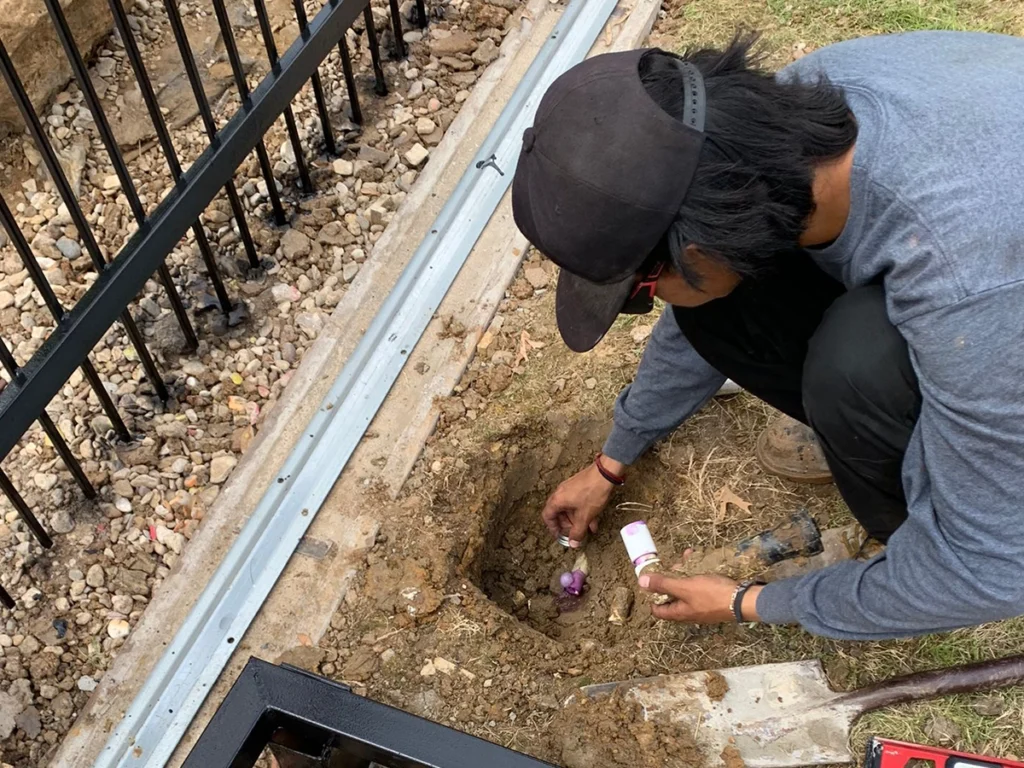 Sliding gate installation in Frisco, TX, showcasing enhanced security and curb appeal.