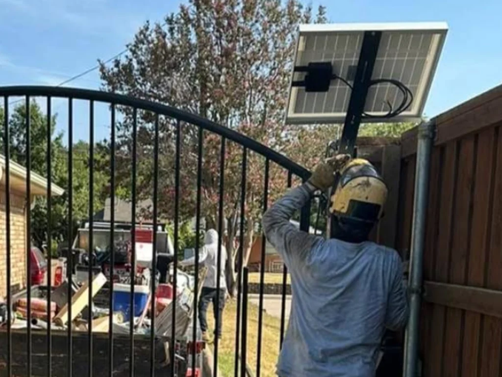 Solar Gate Installation for Smarter Security by Everlast Gates & Fence in Richardson, TX