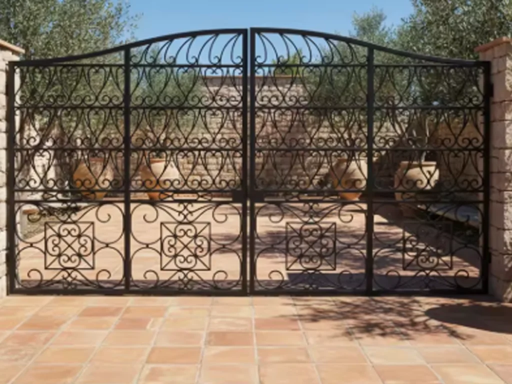 Southlake Driveway Upgrades with a custom iron driveway gate