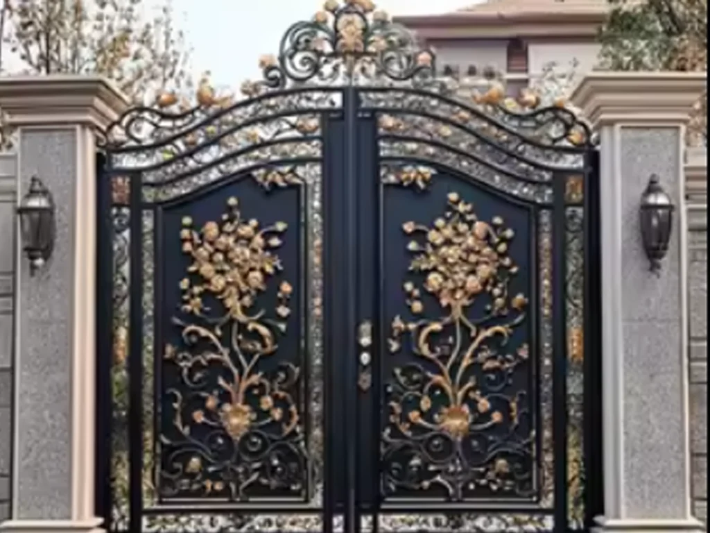 Southlake iron gate style matching with a custom iron gate designed for a Southlake home entry