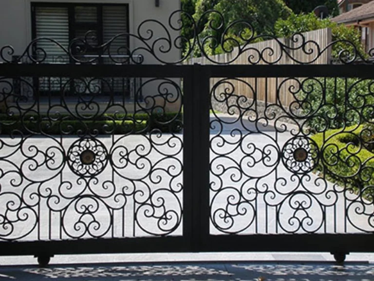Custom sliding driveway gate installed in Carrollton, TX by Everlast Gates & Fence