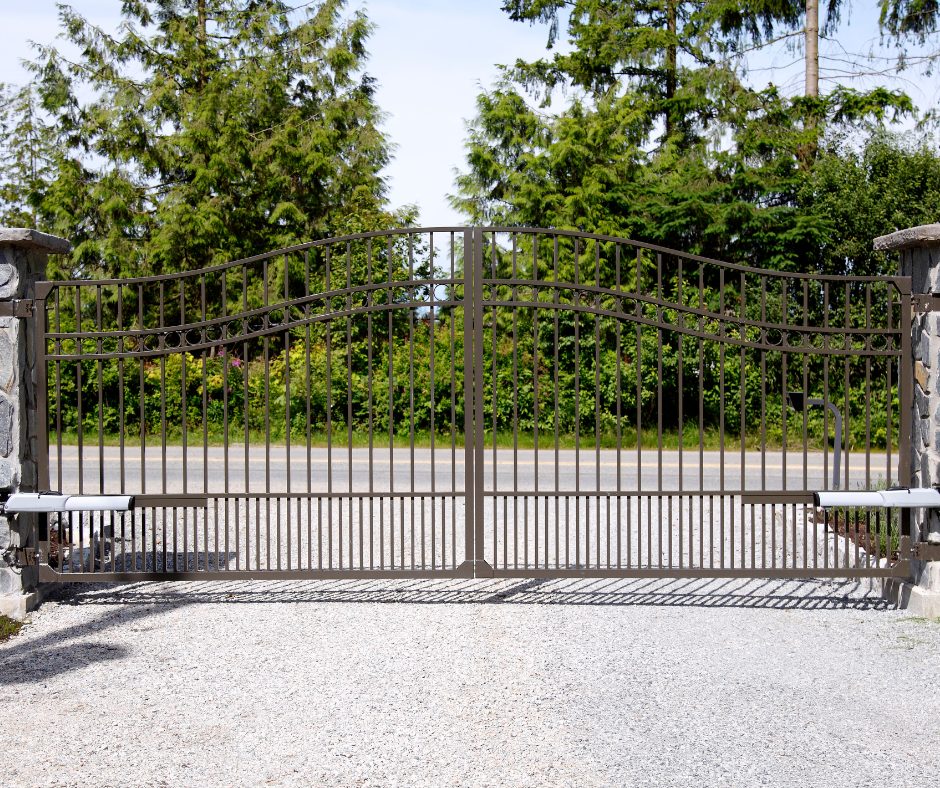 A collage of gates made from different materials, showcasing their unique textures and designs.