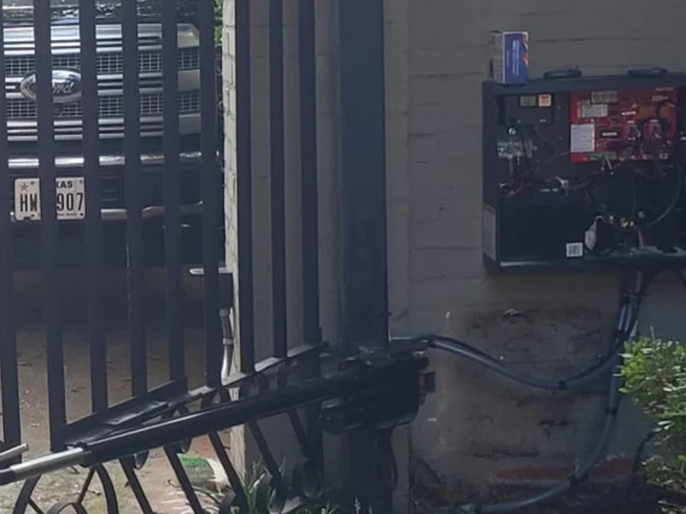 Durable electric gate installation by Everlast Gates & Fence in Plano, TX