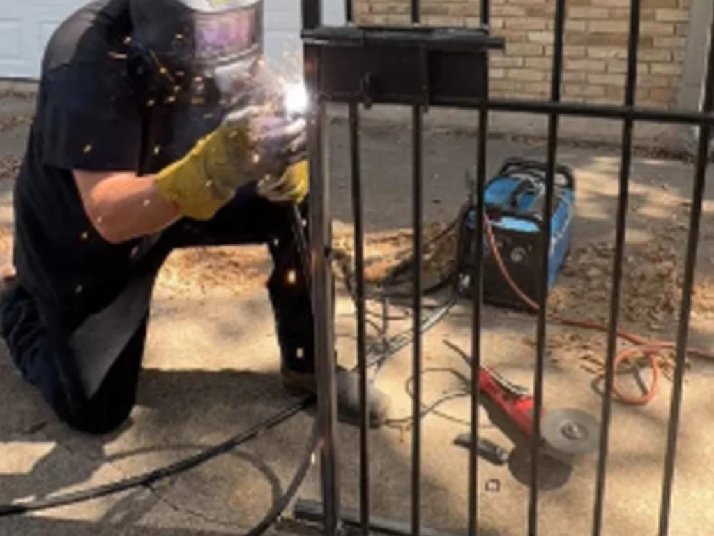 welding broken gates plano repair on a damaged metal gate
