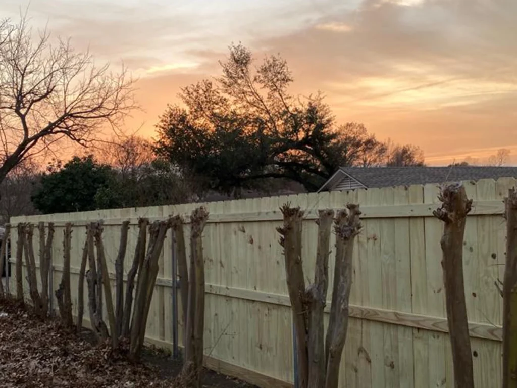 Stylish and durable wood fencing installed by Everlast Gates & Fence in Farmers Branch, TX.