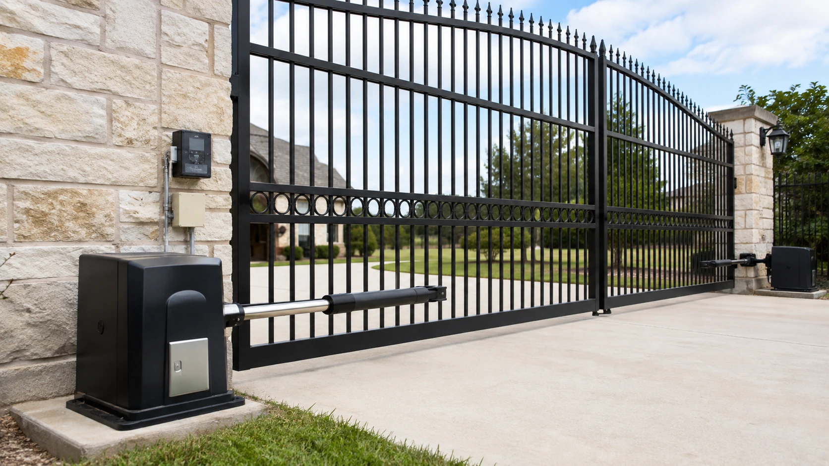 Automatic gate with gate operator system