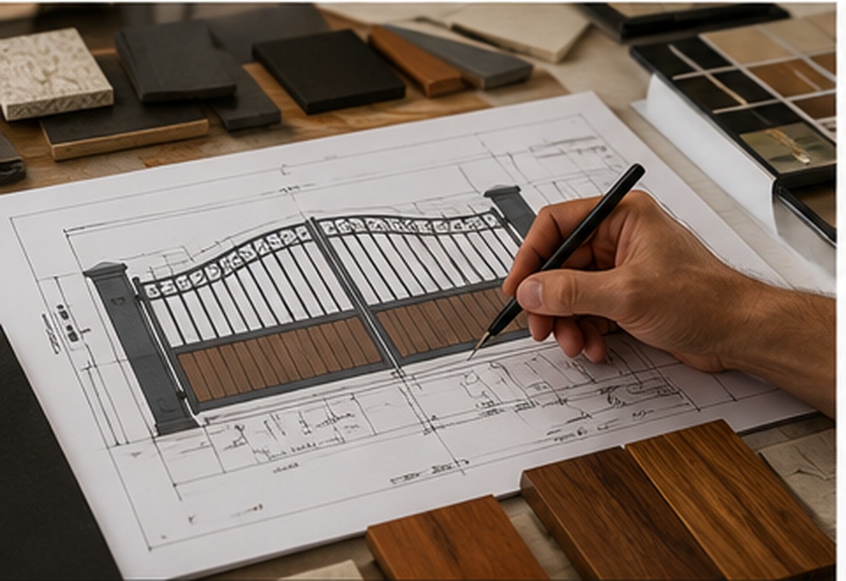 Custom residential gate design and fabrication for a Fort Worth TX home