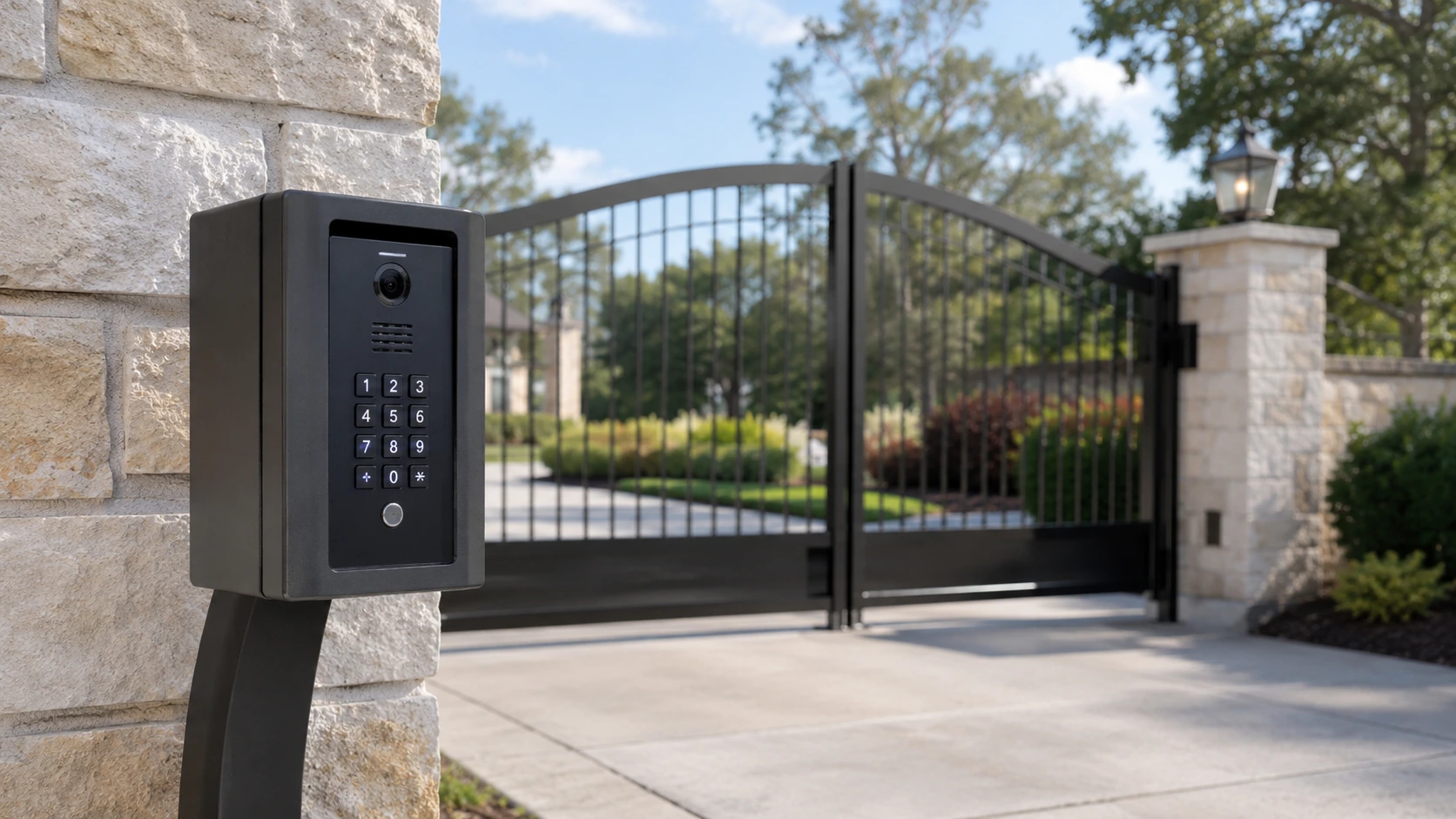 Automatic gate access control keypad system