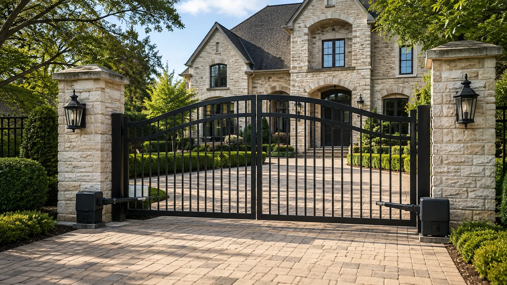 Residential automatic driveway gate system
