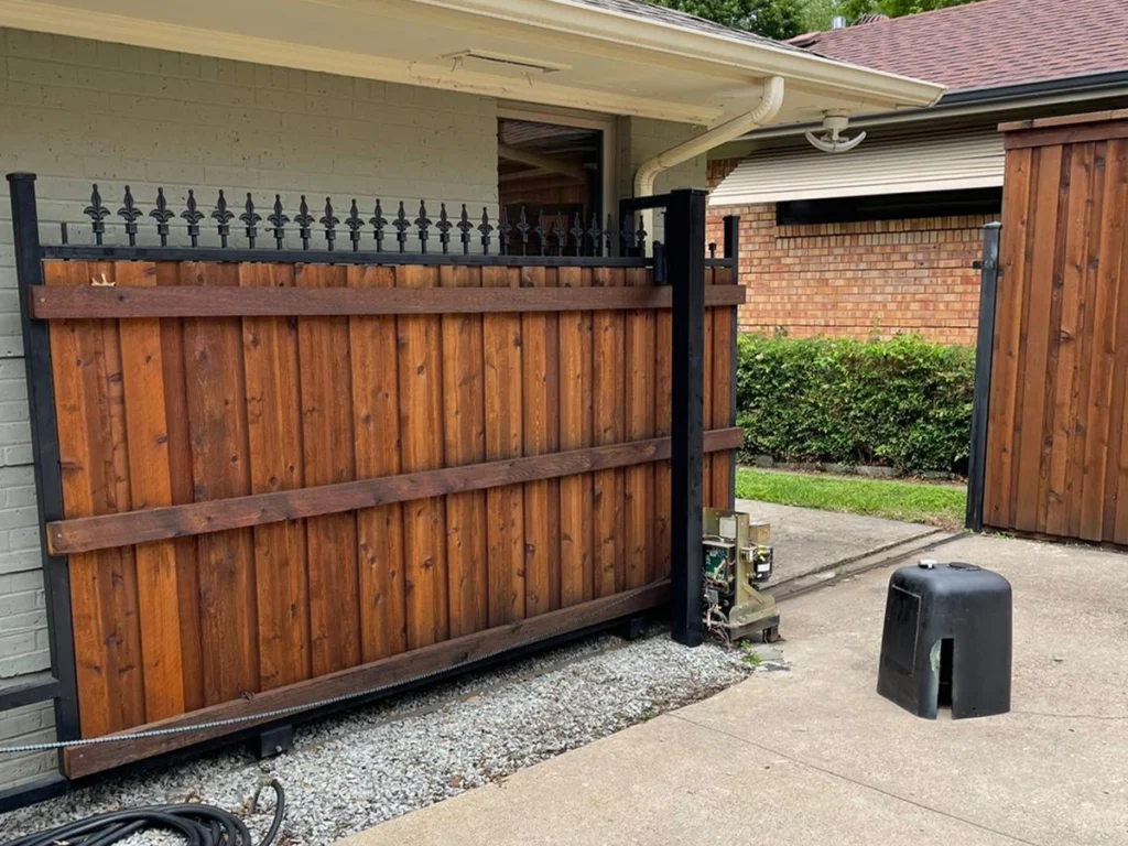 Clean sliding gate maintained for smooth operation.