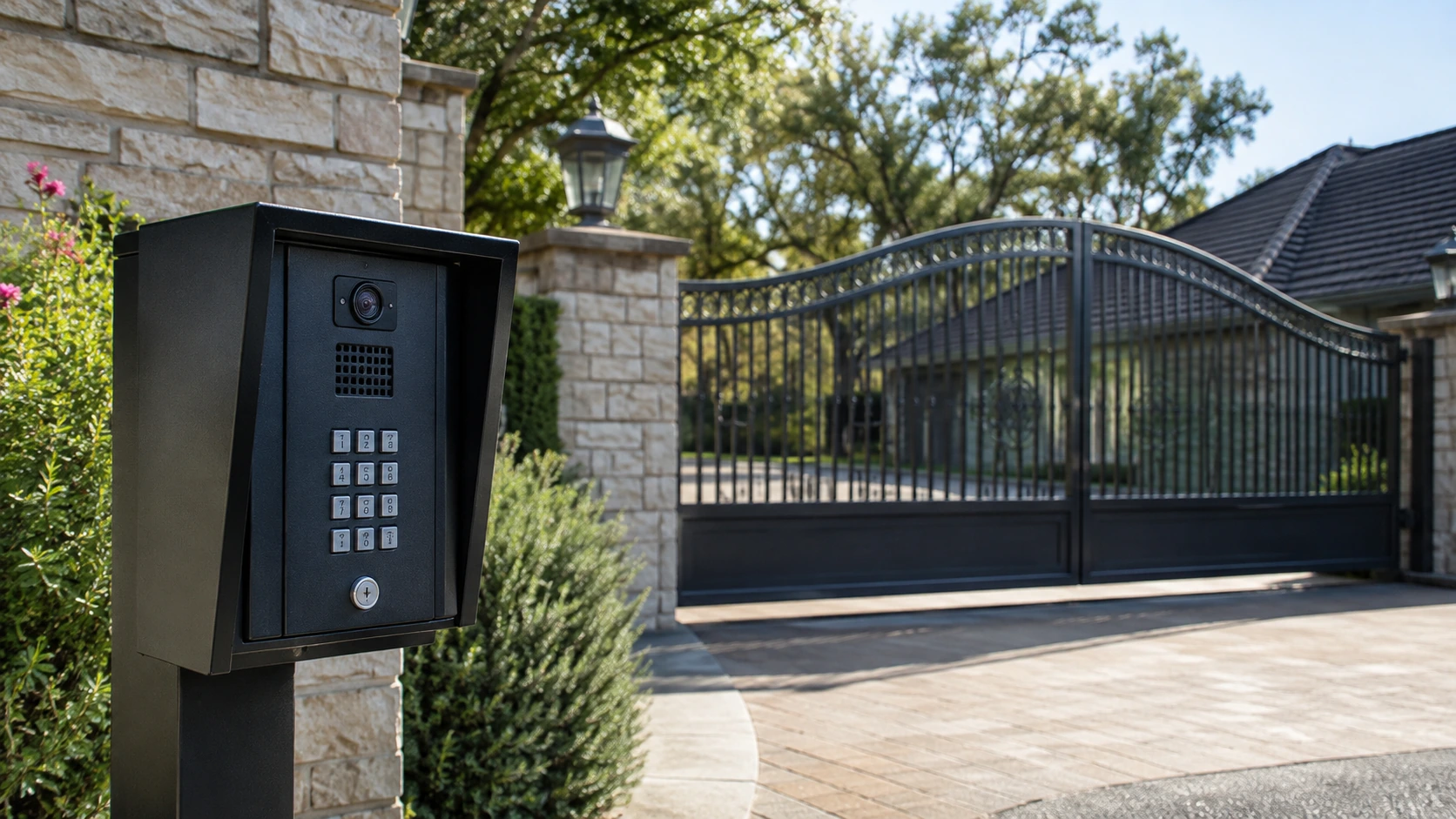 Automatic driveway gate keypad and access control system
