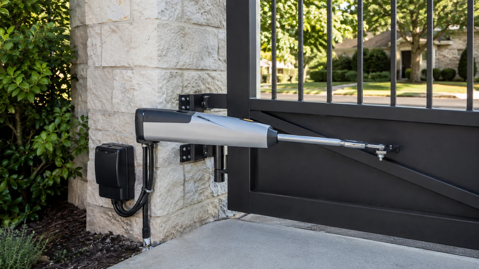 Automatic swing driveway gate operator system